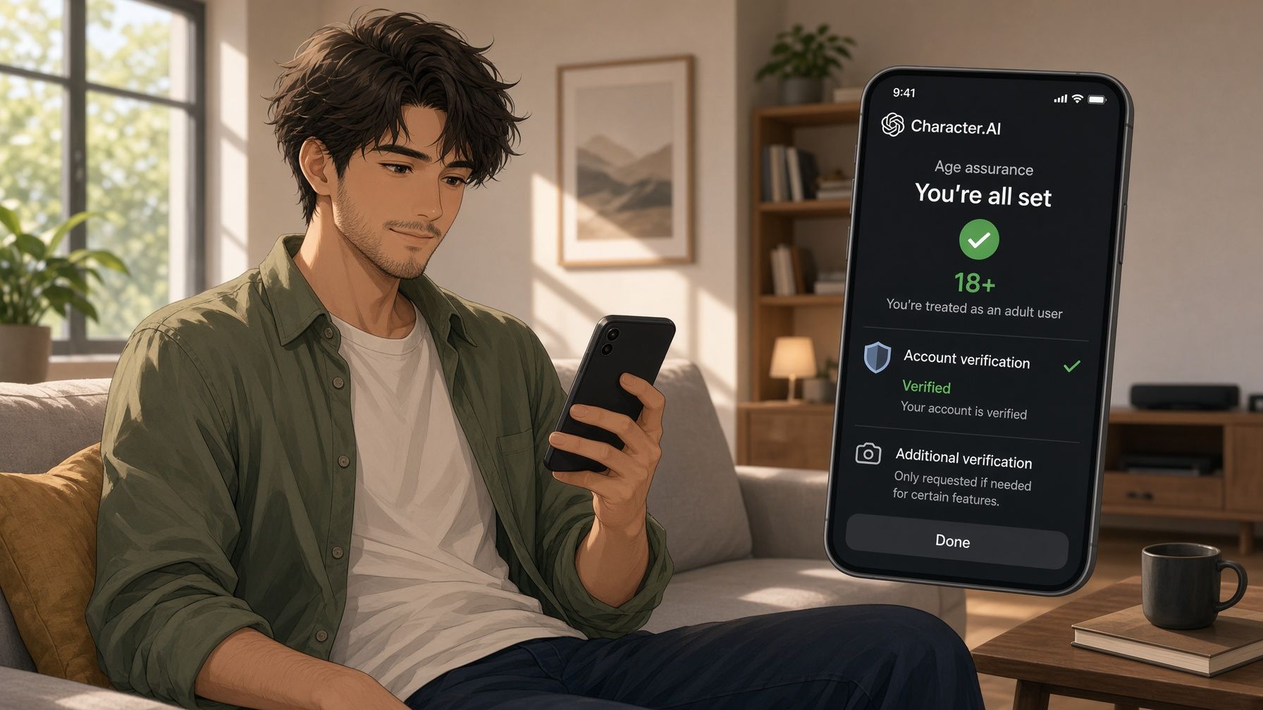 Character.AI age assurance and adult account verification