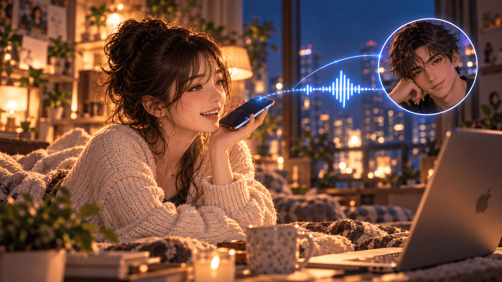Talking with an AI companion using voice chat